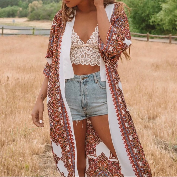 Other - * Final Price * New Boho Kimono Beach Wrap Coverup